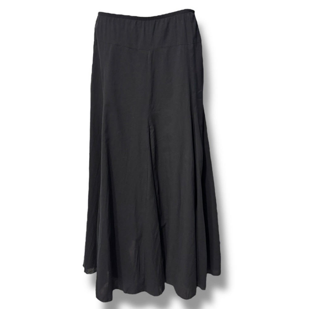 KAREN KANE Black Cotton Full Maxi Skirt